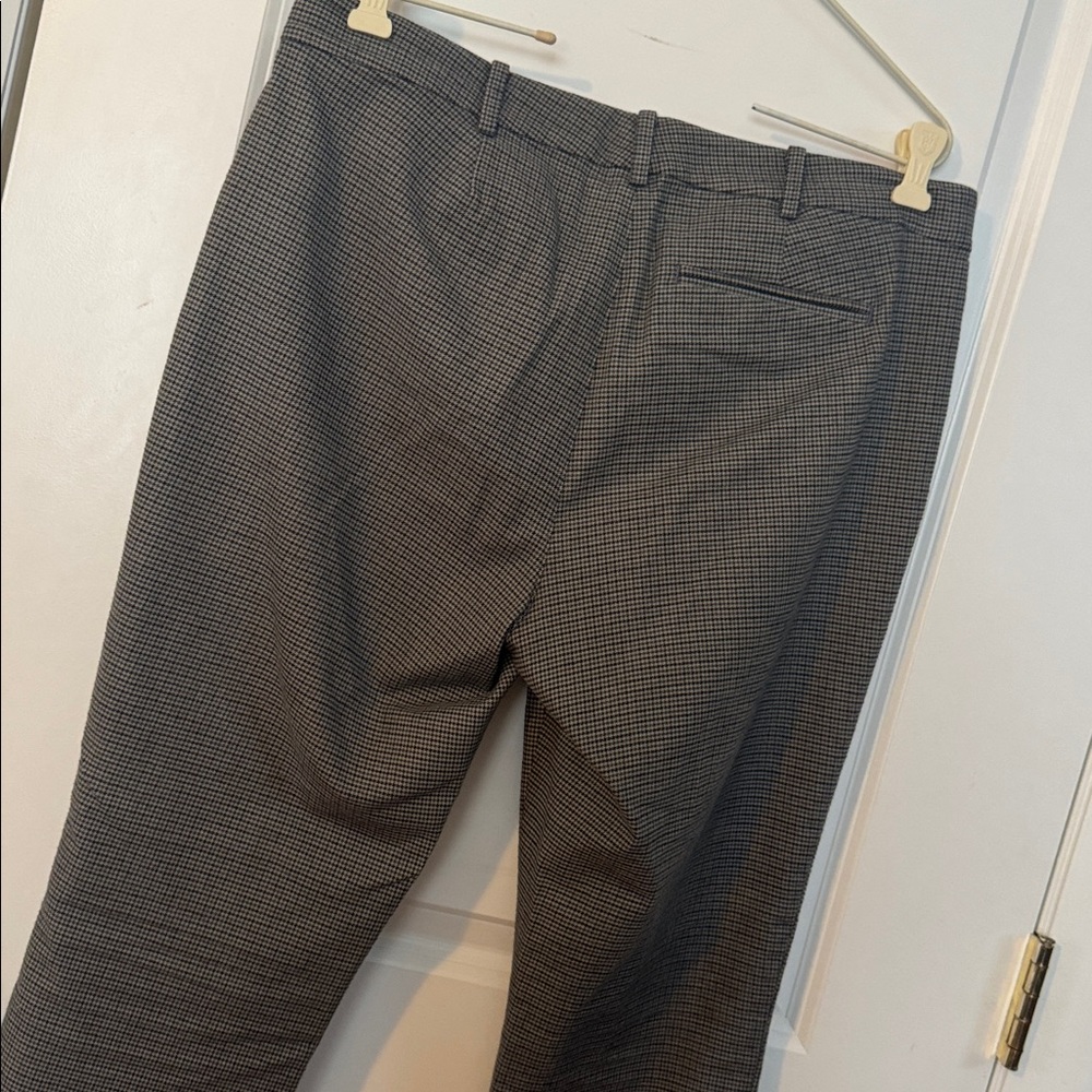 Ralph Lauren Size Petite 10 Pants Tapered Leg Houndstooth‎ Black Tan Pocket - Picture 5 of 7